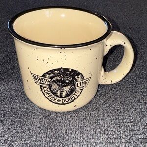 North Lime Coffee & Donuts Speckled Cream Mug Cup